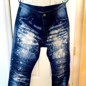 Smoke rise Men’s straight leg acid wash jeans